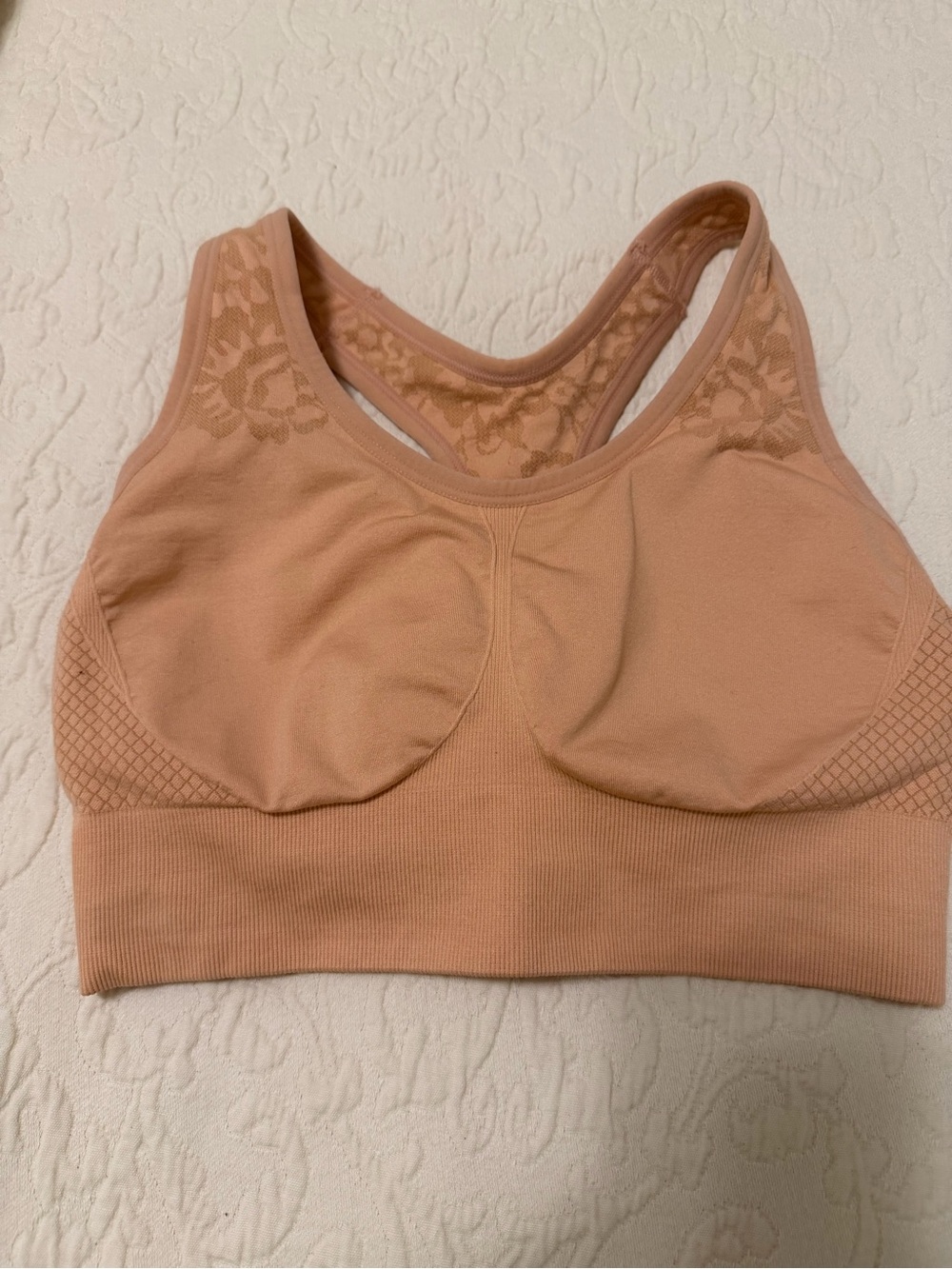 Soma Peach Lace-Back Wireless Sleep Sports Bralette